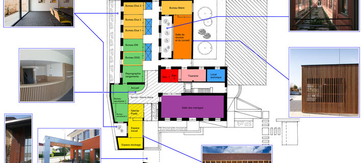 Réhabilitation et extension d'une mairie - concours - projet non retenu